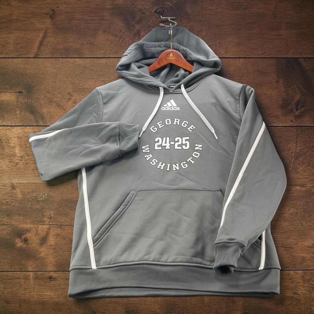 NEW adidas George Washington University Aeroready Hoodie Womens M Grey 24-25 NWT